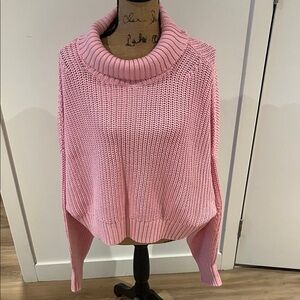 Banana Republic Pink Cowl Neck Sweater